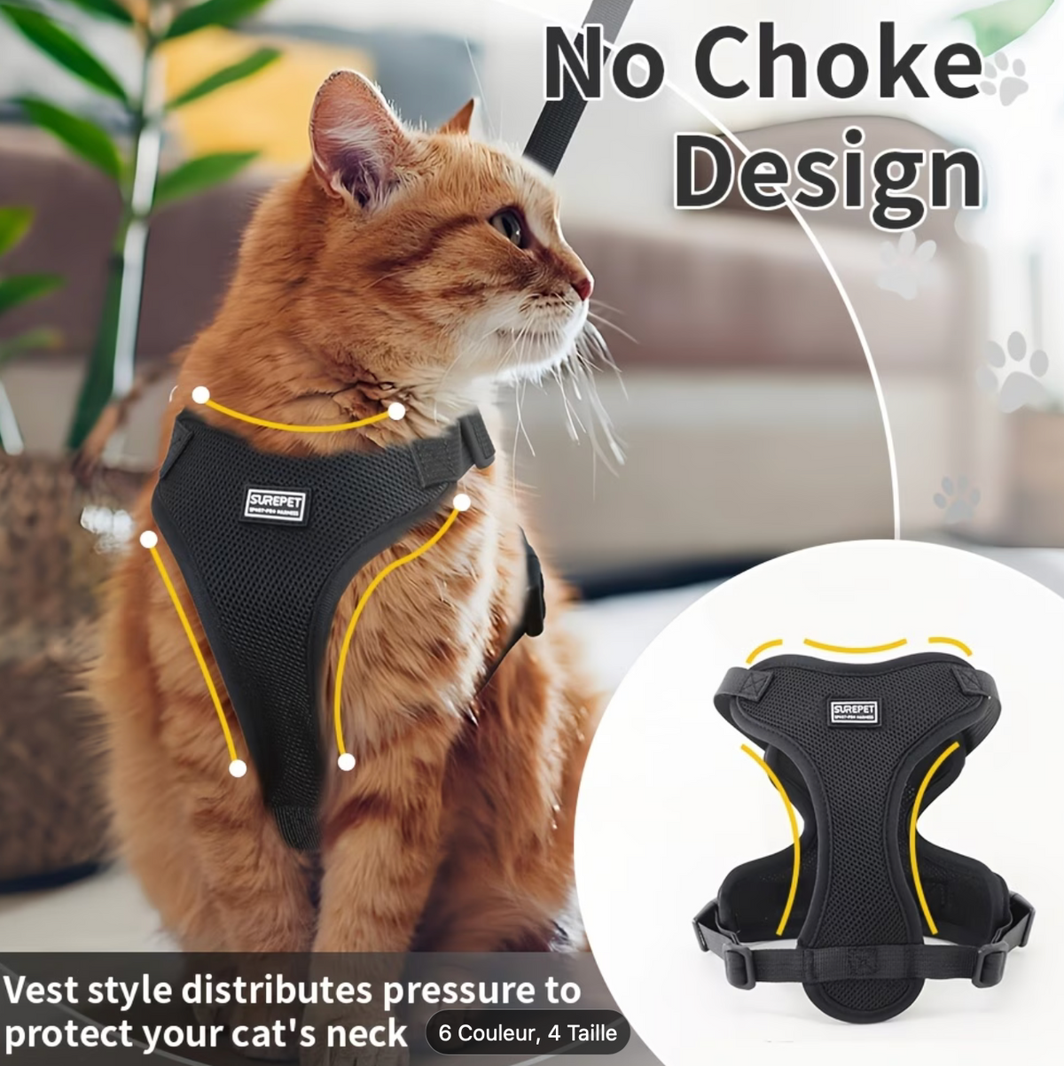 Harnais pour chat – Pour ses petites aventures