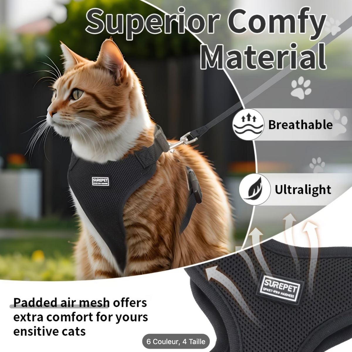 Harnais pour chat – Pour ses petites aventures