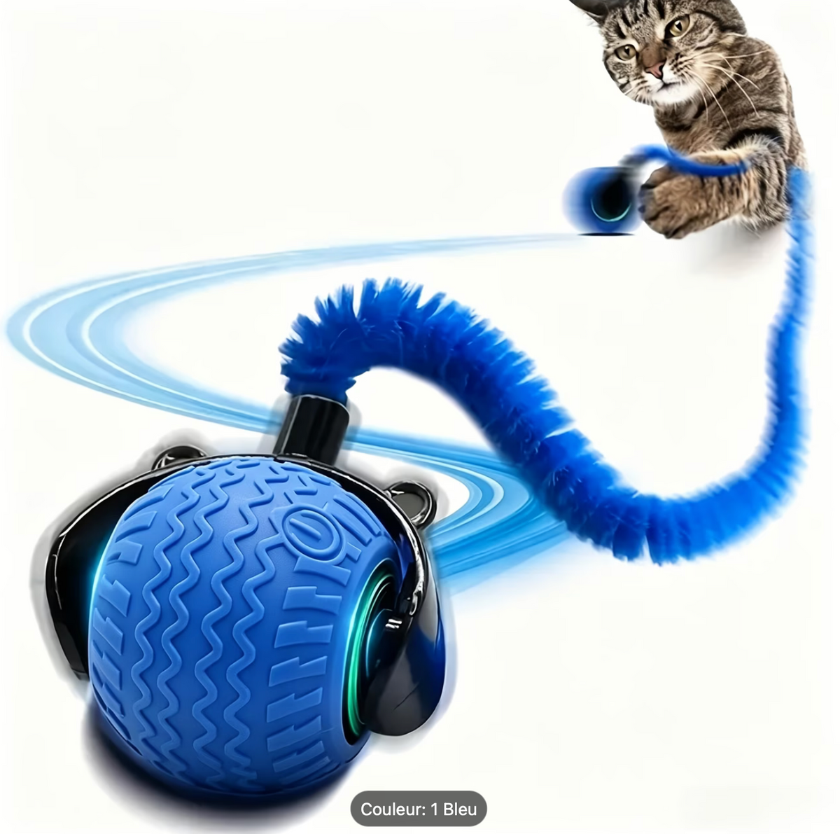 Balle interactive pour chat – 3 modes de jeu